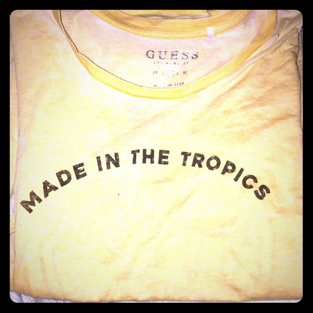 NWT Guess islands burnout tee